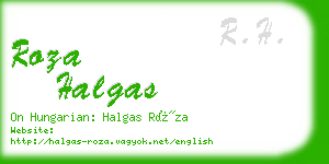 roza halgas business card